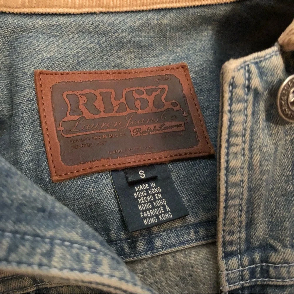 Vintage RL67 Ralph Lauren Denim Trucker Jacket Americana Chore Jacket Cotton - Picture 5 of 6